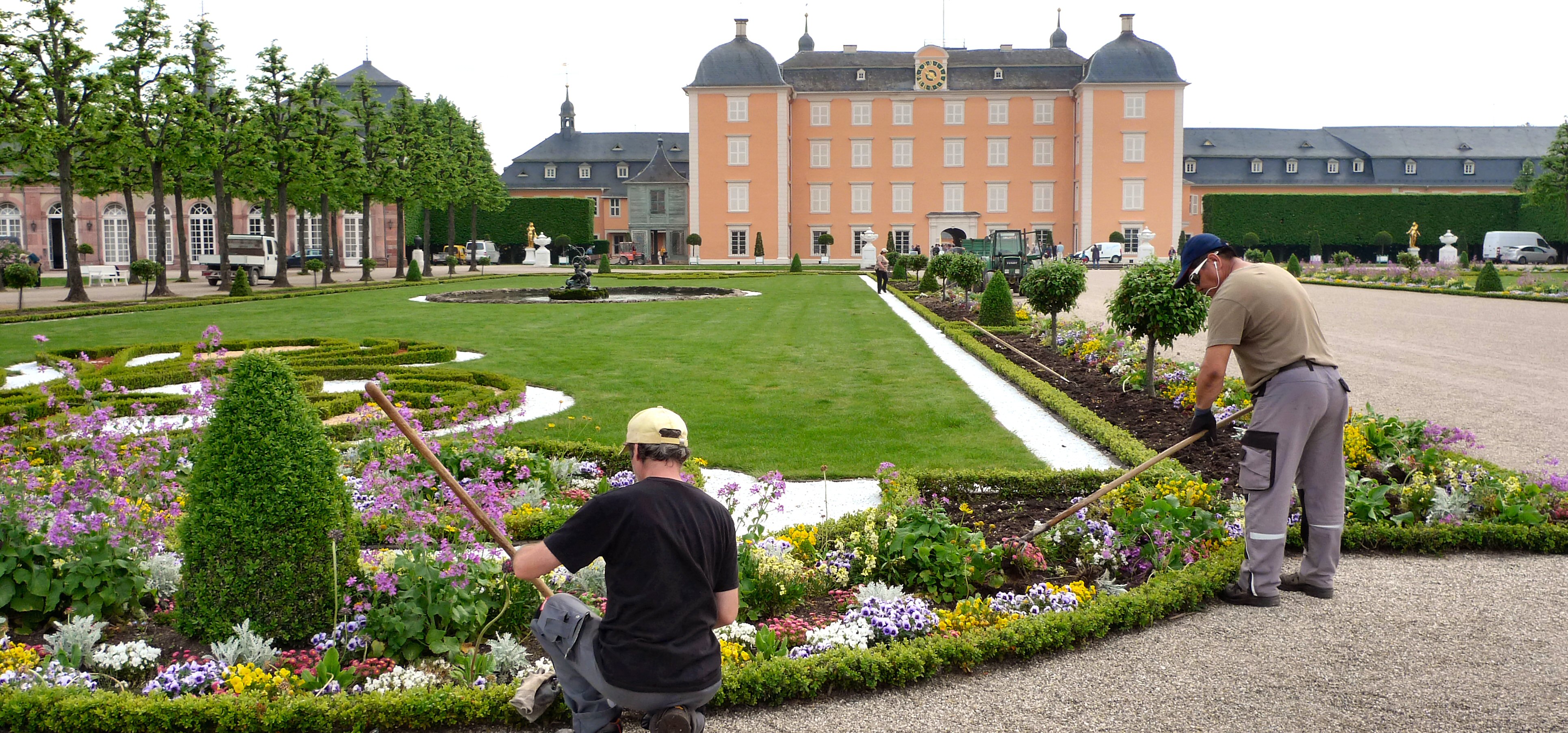 Schwetzinger Schlossgarten Sommerbepflanzung