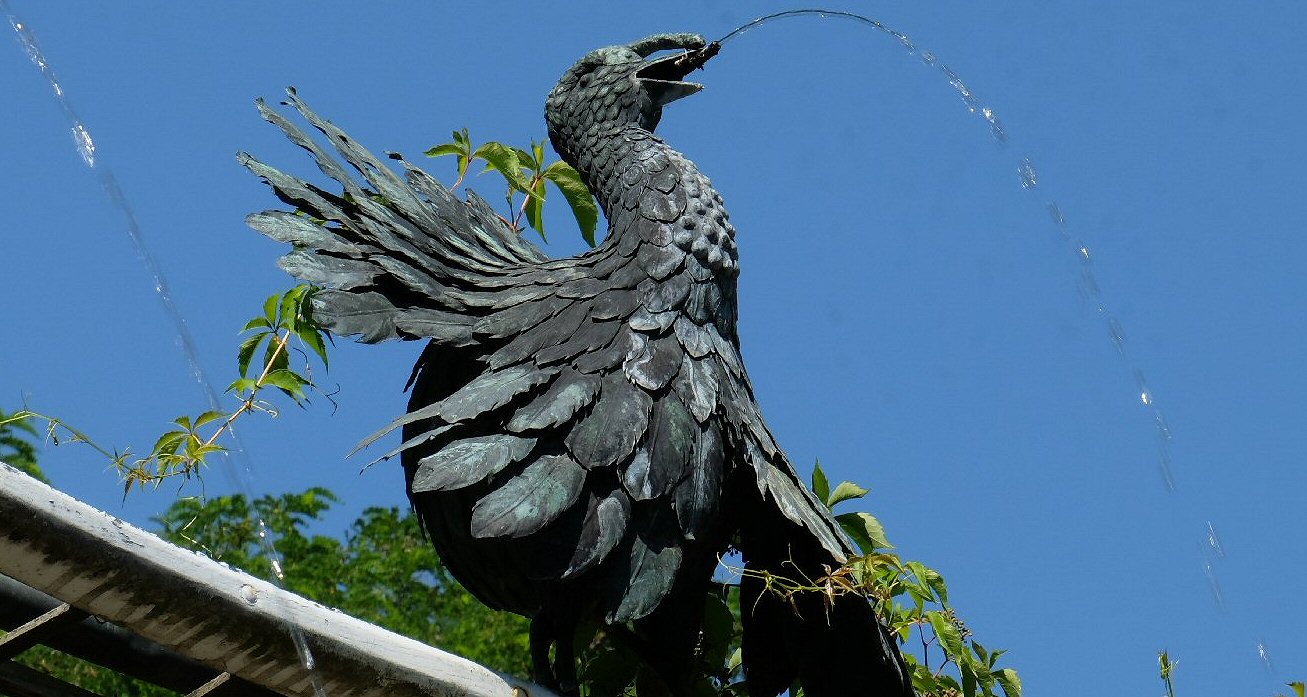 Wasserspeiende Vögel